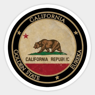 Vintage California USA United States of America American State Flag Sticker